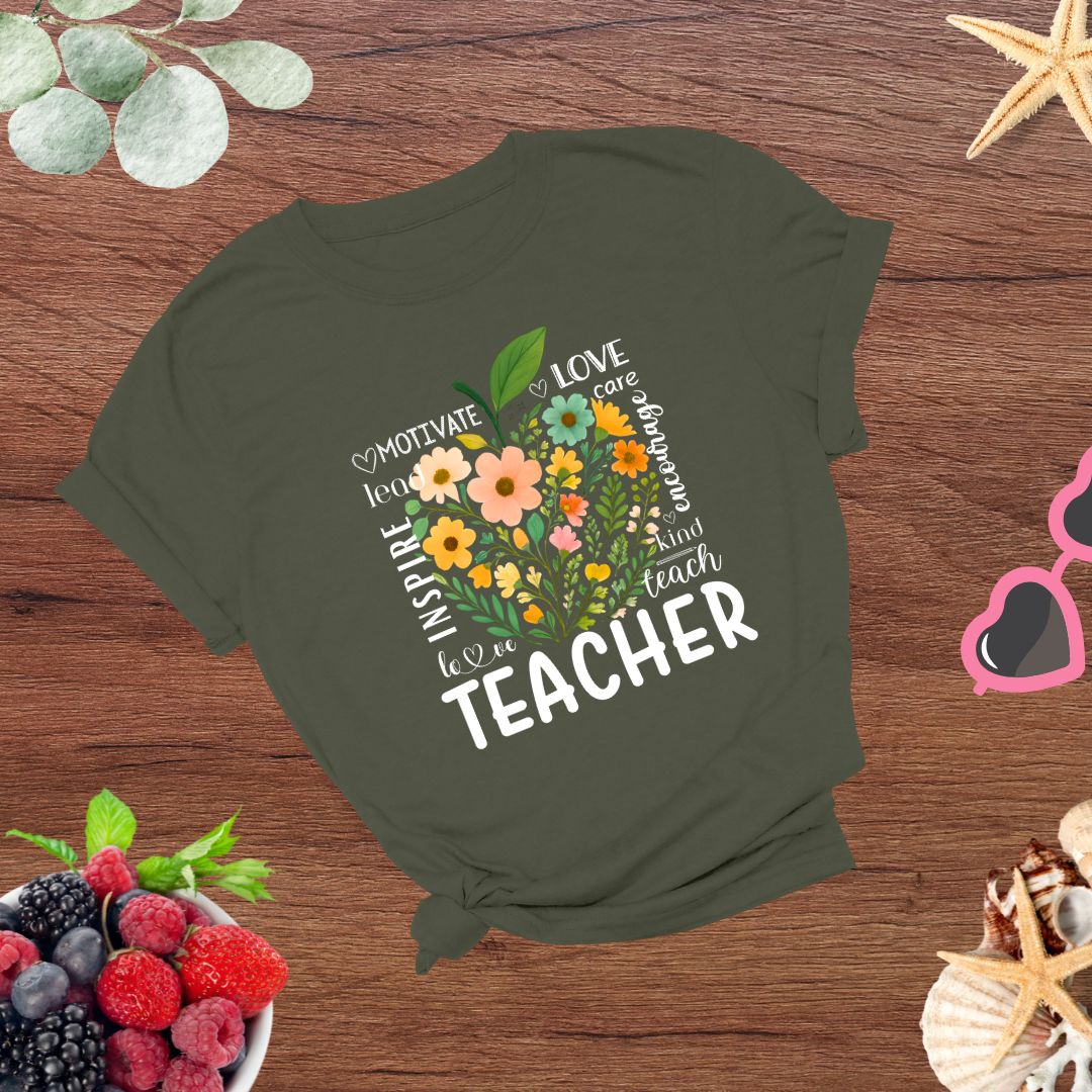Teachers Educators Appreciation Inspire, Teach, Encourage T-shirt