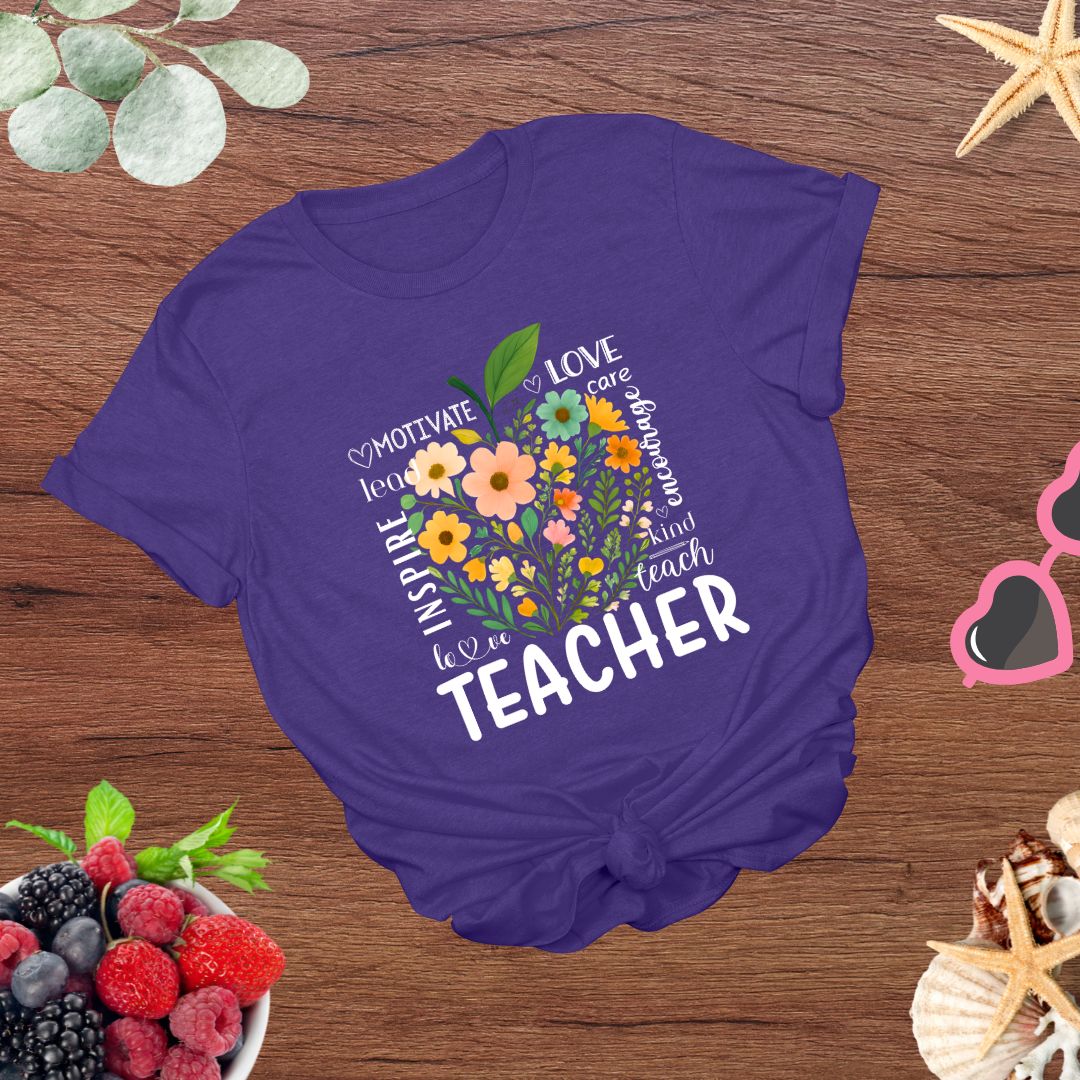 Teachers Educators Appreciation Inspire, Teach, Encourage T-shirt