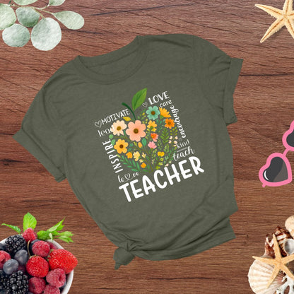 Teachers Educators Appreciation Inspire, Teach, Encourage T-shirt