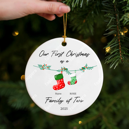 Round Shape Ceramic Ornaments Christmas Decorations