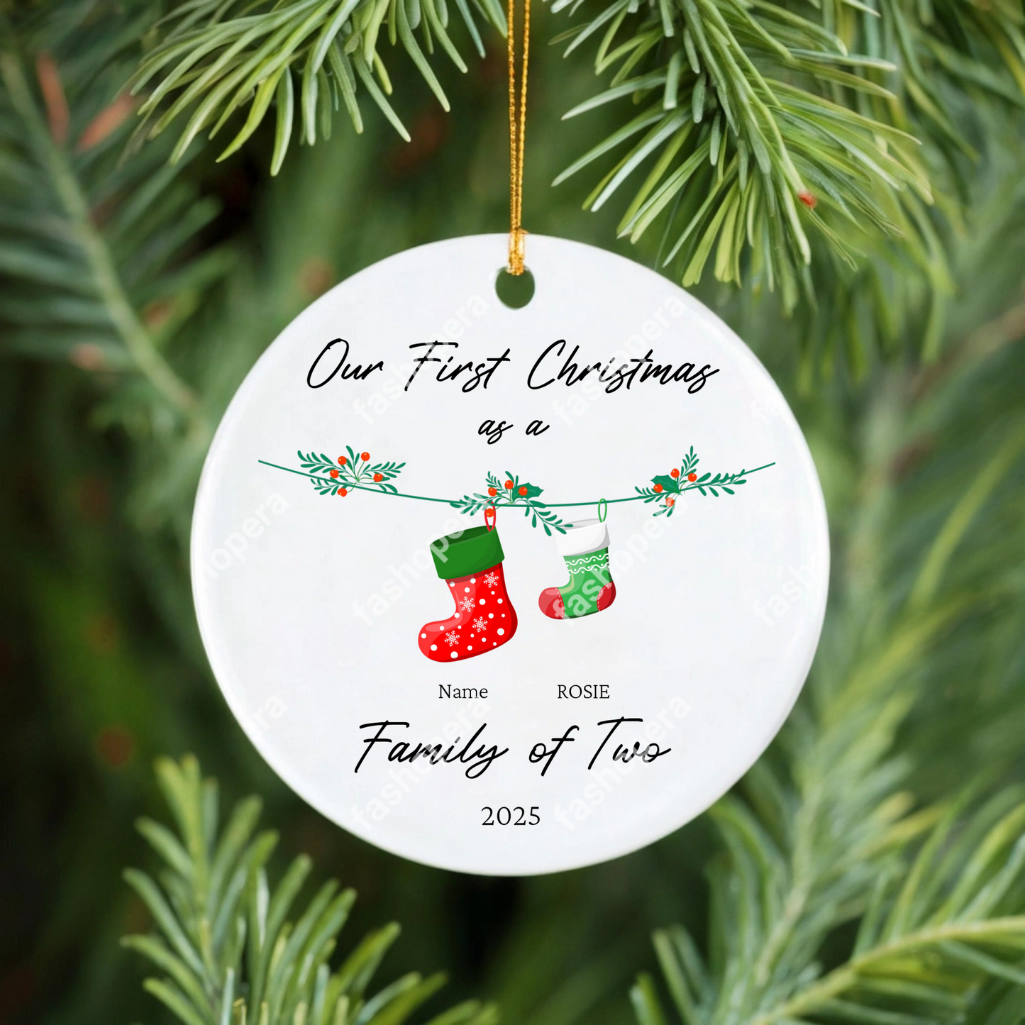 Round Shape Ceramic Ornaments Christmas Decorations