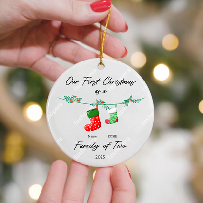 Round Shape Ceramic Ornaments Christmas Decorations