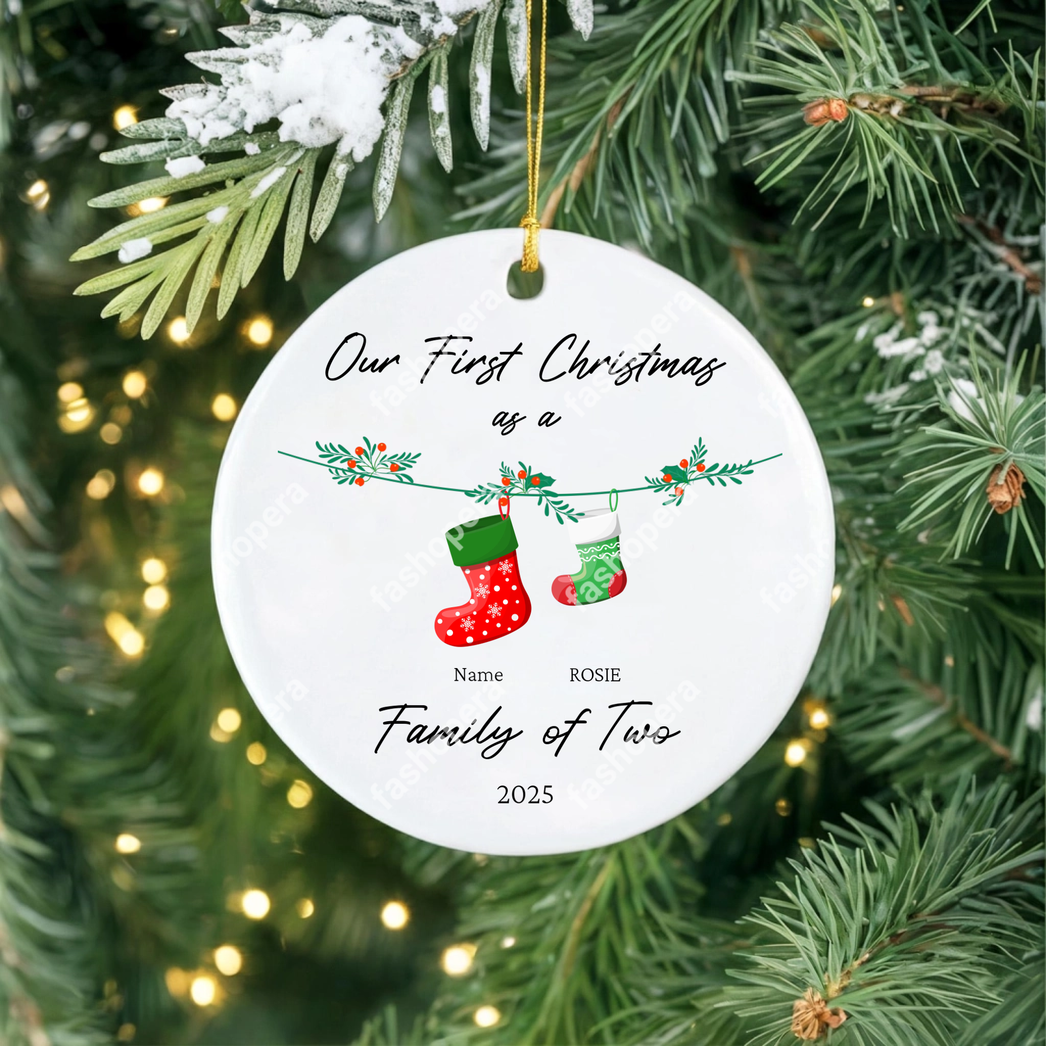 Round Shape Ceramic Ornaments Christmas Decorations – Fashopera