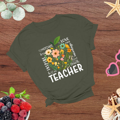 Teachers Educators Appreciation Inspire, Teach, Encourage T-shirt
